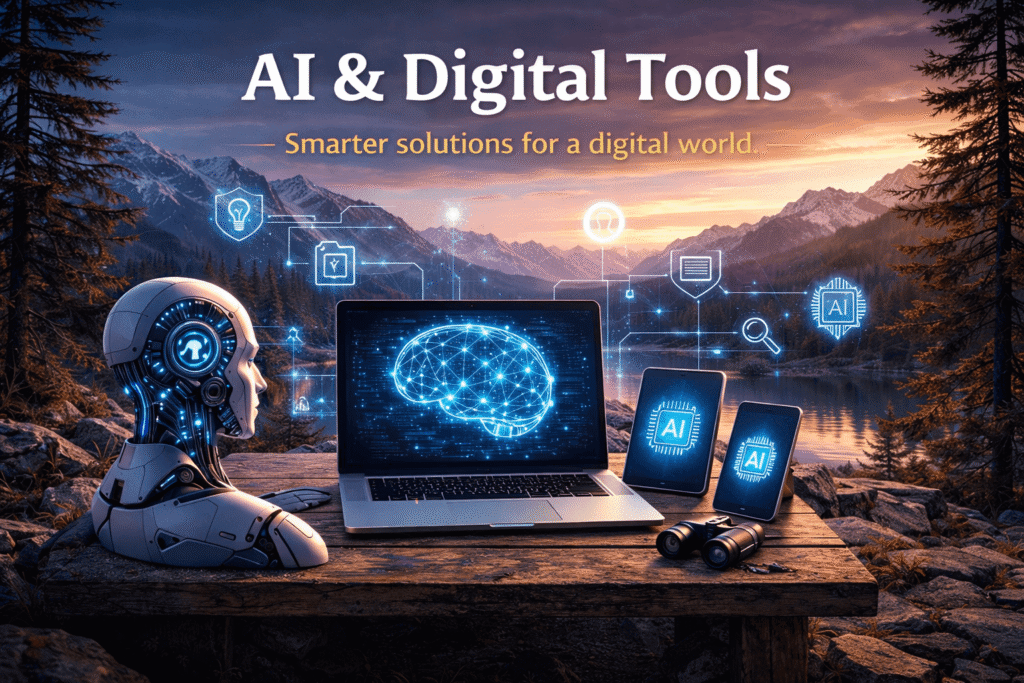 Artificial intelligence and digital tools supporting automation, productivity and data-driven decisions