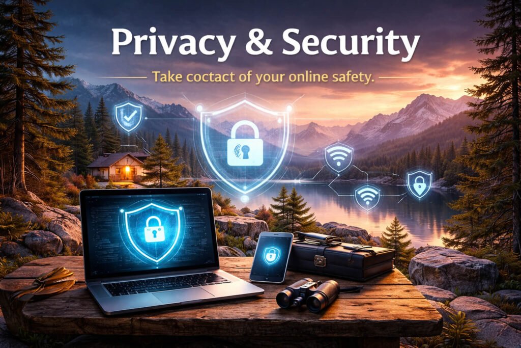 Digital privacy and security tools protecting online data and personal information